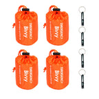 Gogood 4 Pack Emergency Bag Survival Bivvy Sack With Whistles, Lightweight Portable Emergency Supplies For Outdoor Camping Hikin