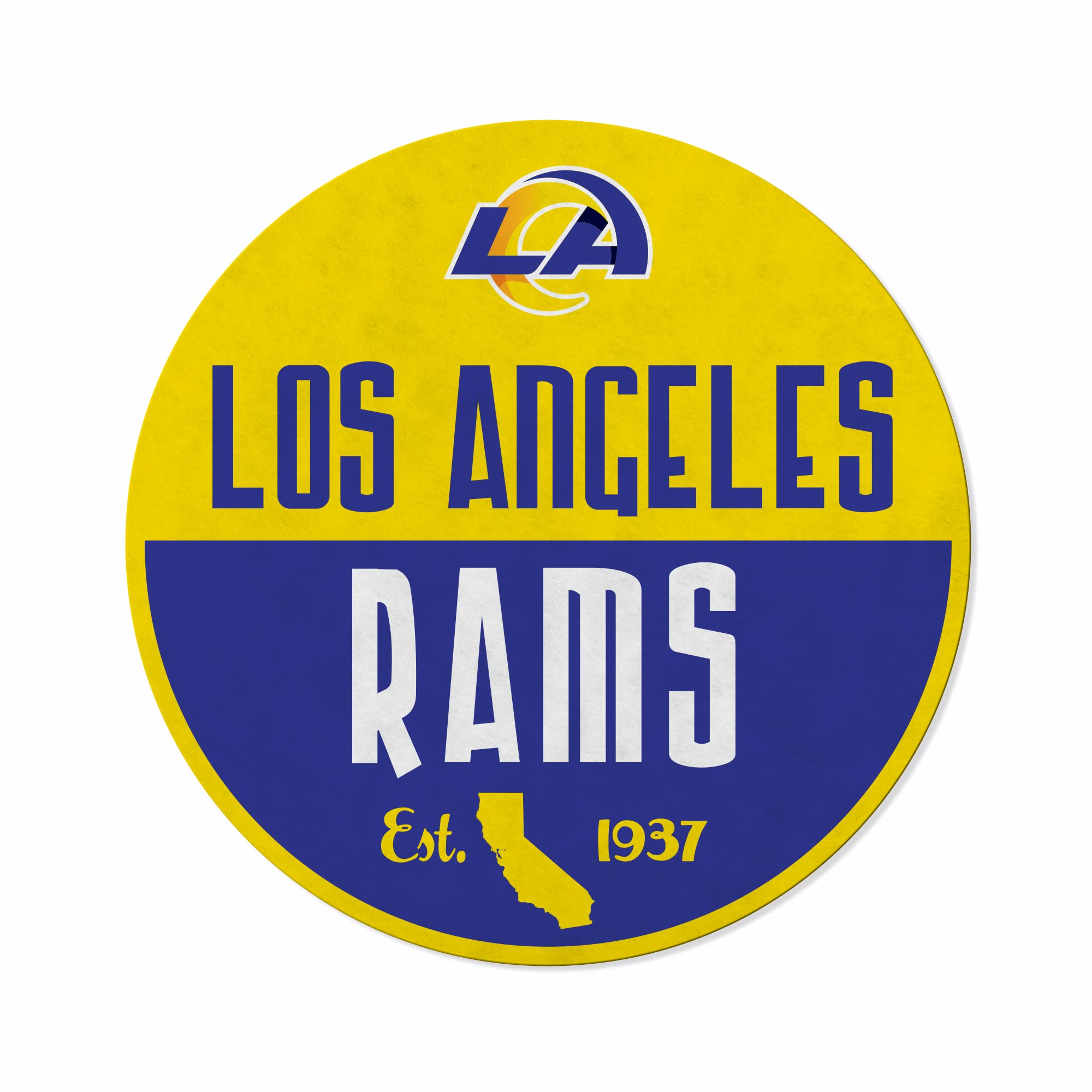 Rico Industries Nfl Football Los Angeles Rams Classic Shape Cut Pennant - Home And Living Room D  Cor - Soft Felt Ez To Hang