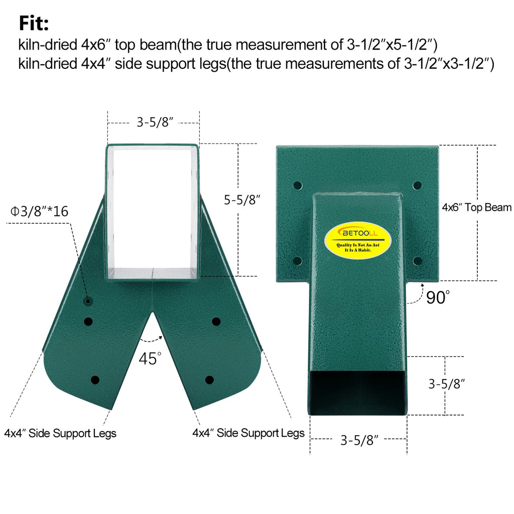 Betooll Swing Set Bracket With All Mounting Hardware Middle Bracket