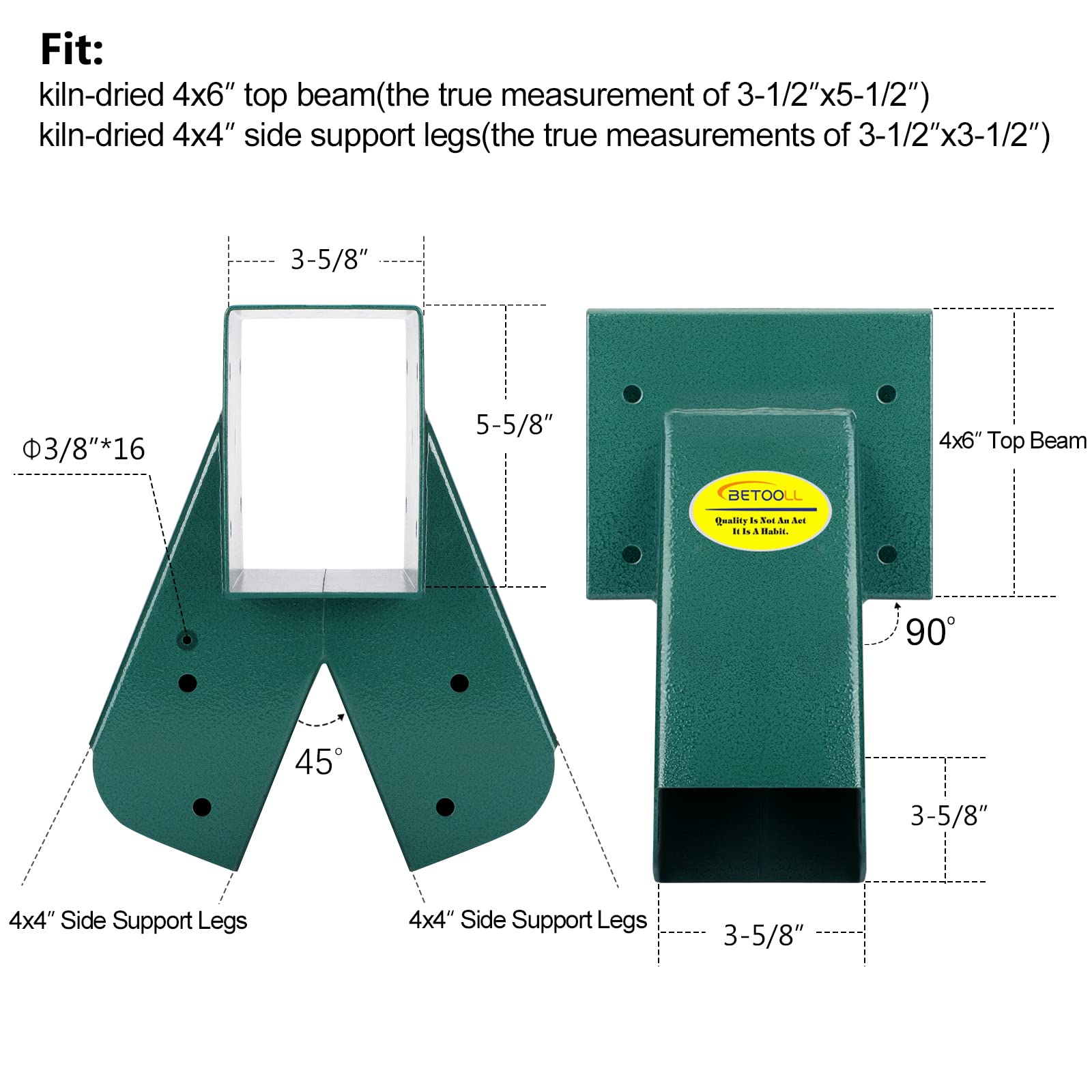 Betooll Swing Set Bracket With All Mounting Hardware Middle Bracket