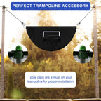 Toymis Trampoline Basketball Hoop, Breakaway Rim For Dunking Trampoline Basketball Attachment With Mini Basketballs Trampoline A