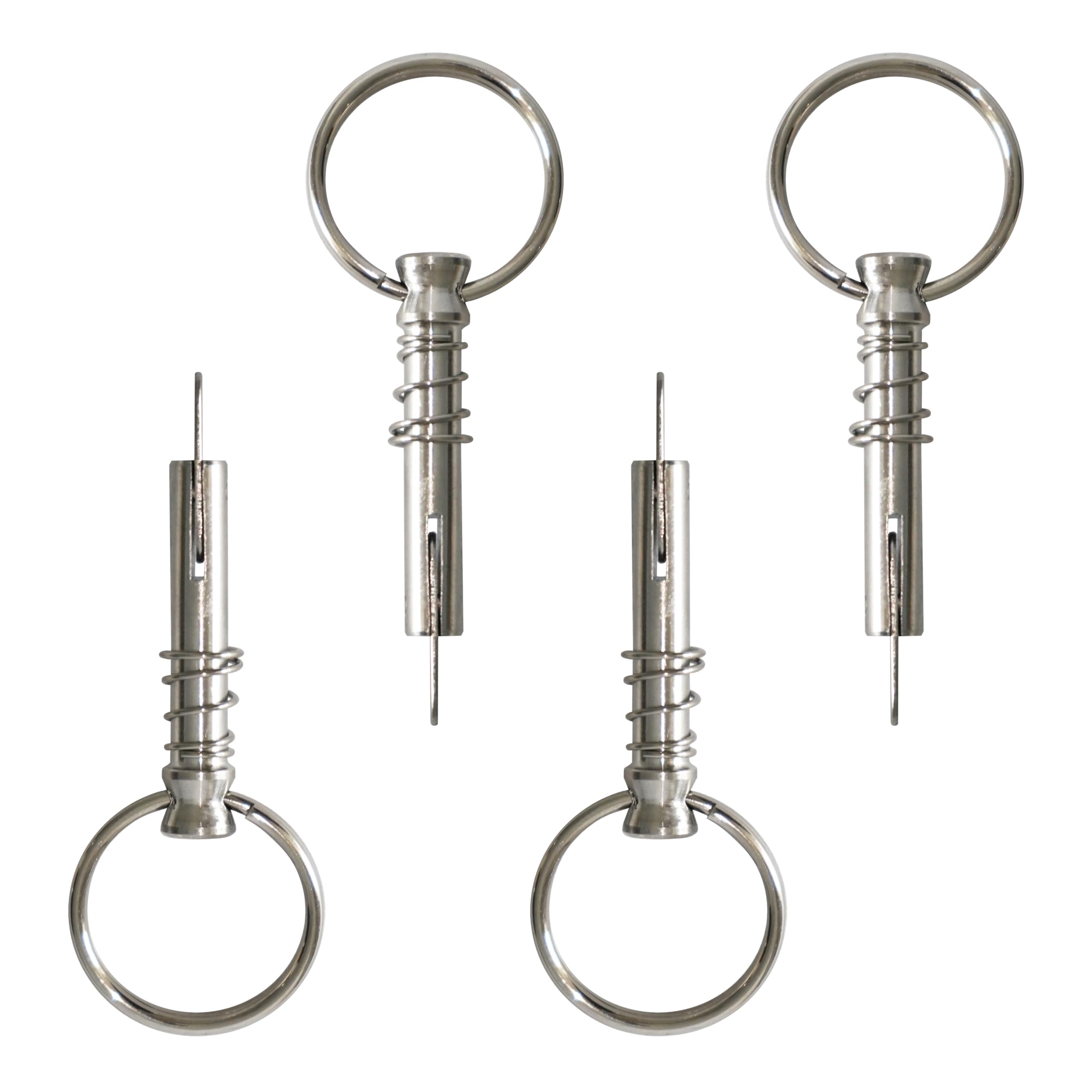DNB Quick Release Pin - 4 Pcs Marine Grade 316 Stainless Steel 1/4 Diameter Bimini Top Pins - with Pull Ring