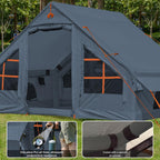4-6 Person Inflatable Camping Tent, 9.8 * 7.2 Ft Glamping Inflatable Tents With Largetarps,2025 Update Zipper Door Easy Setup Bl