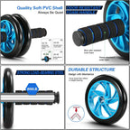 Tomshoo Ab Wheel Roller Kit With Push-Up Bar, Knee Mat, Jump Rope And Hand Gripper - Home Gym Workout For Men Women Core Strengt