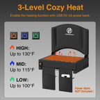 HOPERAN Heated Stadium Seats for Bleachers with Back Support, 3 Levels Heating Bleacher Chairs with Back and Cushion, Folding Bl