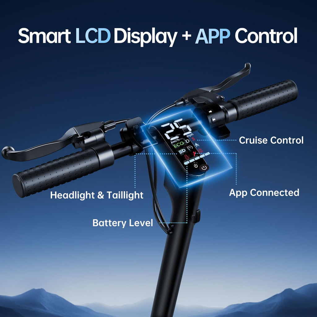 HopCycle Electric Scooter for Adults, 1000W Peak Motor, 25 MPH, 28 Miles Long Range, 9.3 Pneumatic Tires, Foldable Commuter E Sc
