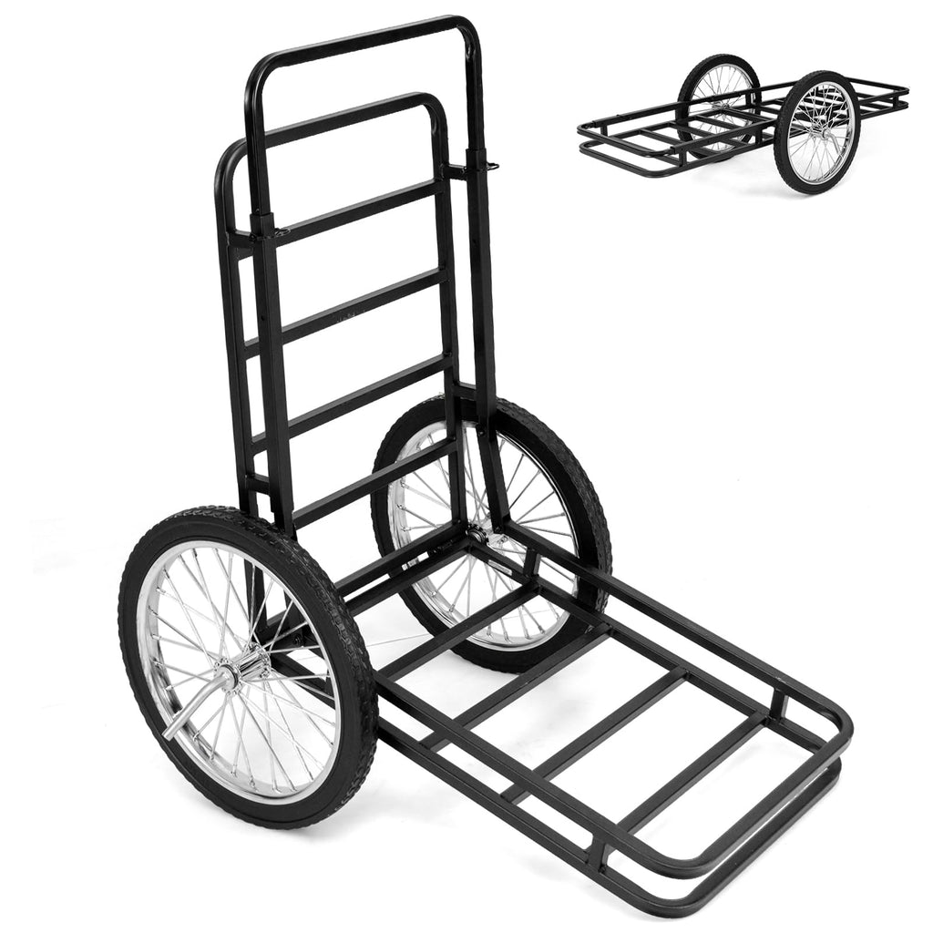 Gymax Deer Cart, 550 Lbs Folding Game Carts With Double-Layer, 20 Big Wheels, All-Terrain Heavy-Duty Deer Cart Game Hauler For H
