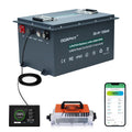 OGRPHY 36V Lithium Golf Cart Battery, Built in Smart 200A BMS(1000A Peak Current), with Charger, Touch Monitor & Mobile APP, 400