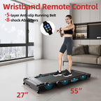 Hccsport Treadmill With Incline, 3 In 1 Under Desk Treadmill Walking Pad With Removable Desk Workstation 3.5Hp Foldable Compact