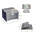 Sterno Folding Stove, Compact Emergency Food Prep, Silver, 6-1/4''L X 6-3/8''W X 4-5/8''H, Fuel Not Included, 1 Pack