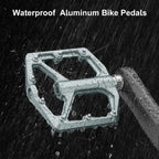 Rockbros Mountain Bike Pedals Mtb Pedals Bicycle Flat Pedals Aluminum 9/16'' Sealed Bearing Lightweight Platform For Road Mounta