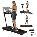 Walking Pad Treadmill With Incline, 4.0Hp 3 In 1 Under Desk Treadmill With Removable Desk, 330Lbs Capacity Foldable Treadmills F