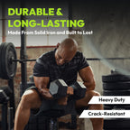 Hex Dumbbell Rubber Encased Strength Training Dumbbells, Hand Weight For Workout & Exercise/Pair of 50LB