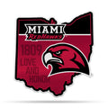 Rico Industries Ncaa Miami Of Ohio Redhawks State Shape Shape Cut Pennant - Home And Living Room D  Cor - Soft Felt Ez To Hang