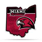 Rico Industries Ncaa Miami Of Ohio Redhawks State Shape Shape Cut Pennant - Home And Living Room D  Cor - Soft Felt Ez To Hang