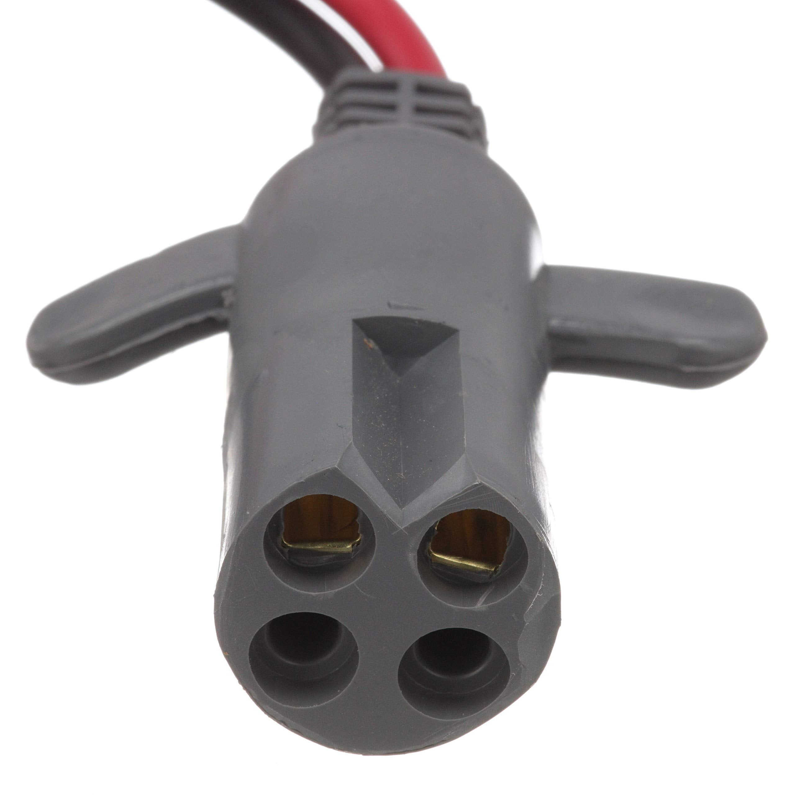 Attwood 8M4000953 Trolling Motor Power Plug, 2-Prong, Connects With 12-Volt, 24-Volt Or 36-Volt Motors
