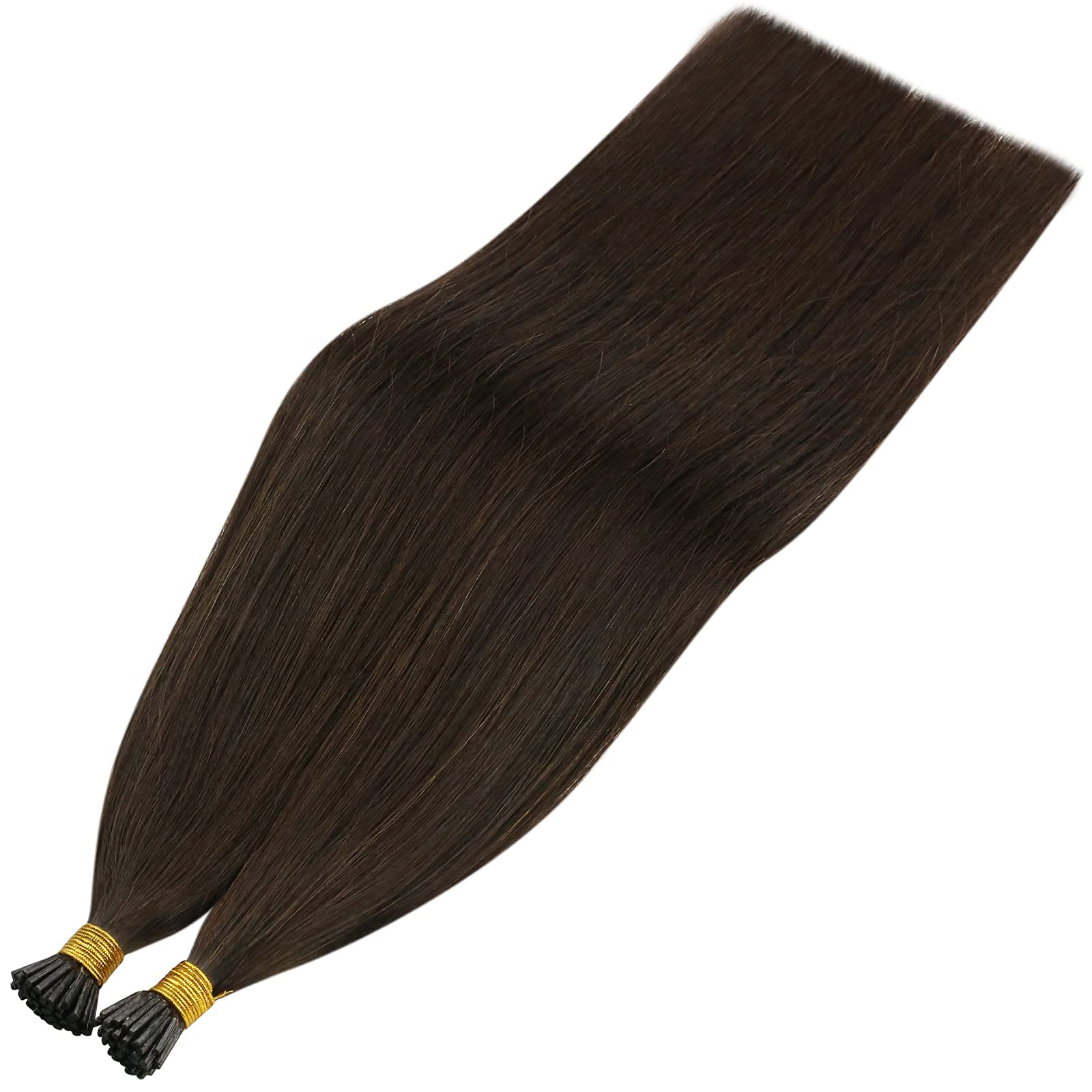 Sunny I Tip Hair Extensions Human Hair Dark Brown I Tip Real Human Hair Extensions Brown Pre Bonded I Tip Hair Extensions Real H