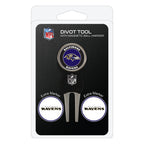 Team Golf Nfl Baltimore Ravens Divot Tool Pack With 3 Golf Ball Markers Divot Tool With 3 Golf Ball Markers Pack, Markers Are Re