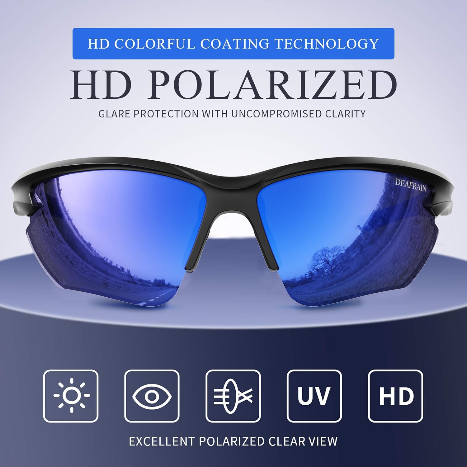 Deafrain Polarized Sports Sunglasses For Men Women Cycling Running Fishing Glasses Uv Protection