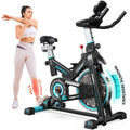 Exercise Bike Adjustable Resistance Cardio Workout Indoor Fitness Bike W/Lcd Monitor Adjustable Seat Straps Foot Pads Home Offic