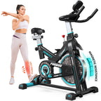 Exercise Bike Adjustable Resistance Cardio Workout Indoor Fitness Bike W/Lcd Monitor Adjustable Seat Straps Foot Pads Home Offic
