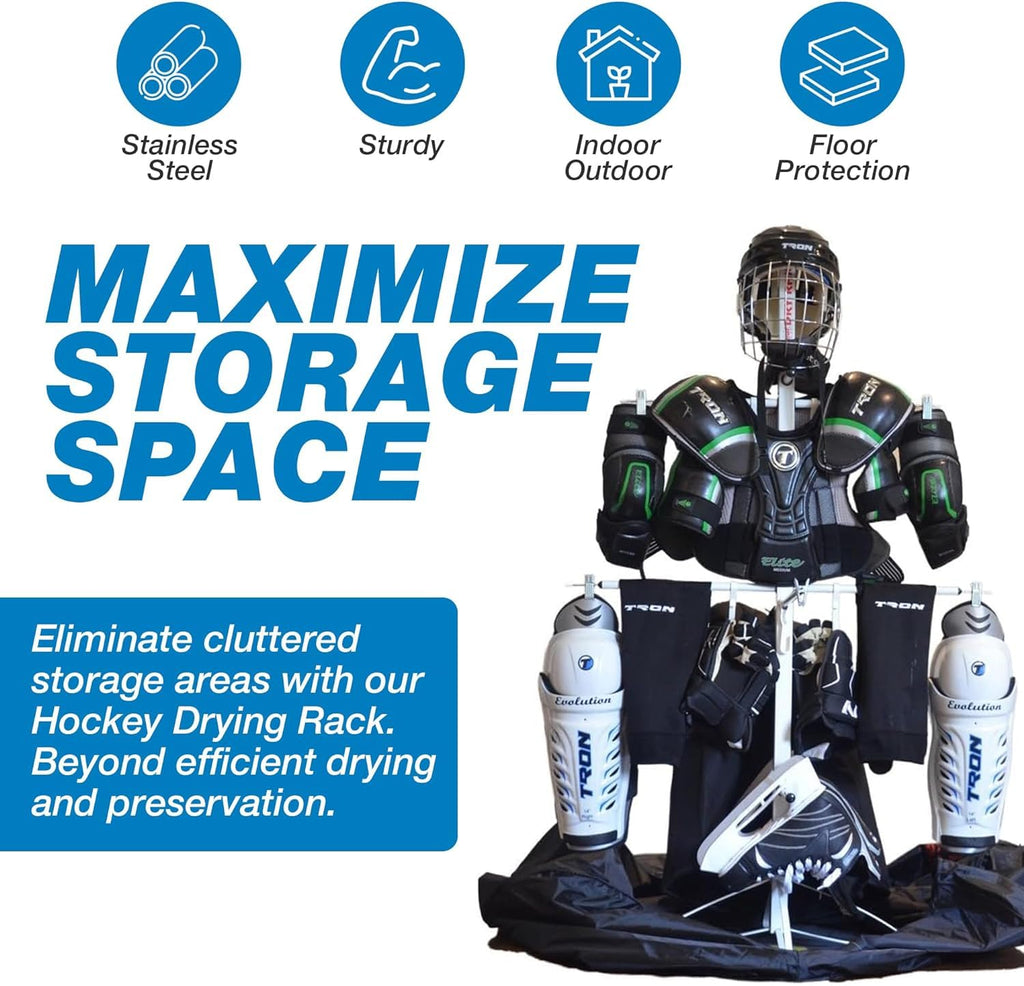 Wet Gear-Hockey Equipment Dryer Rack: Metal Model