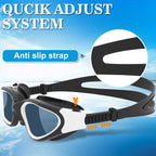 Win.Max Polarized Swimming Goggles Swim Goggles Anti Fog Anti Uv No Leakage Clear Vision For Men Women Adults Teenagers (Black&W