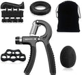 Ultrina Hand Grip Strengthener Kit(5 Pack),Grip Strength Trainer,Forearm Workout Trainer Adjustable Grip Exercises,Finger Grip S