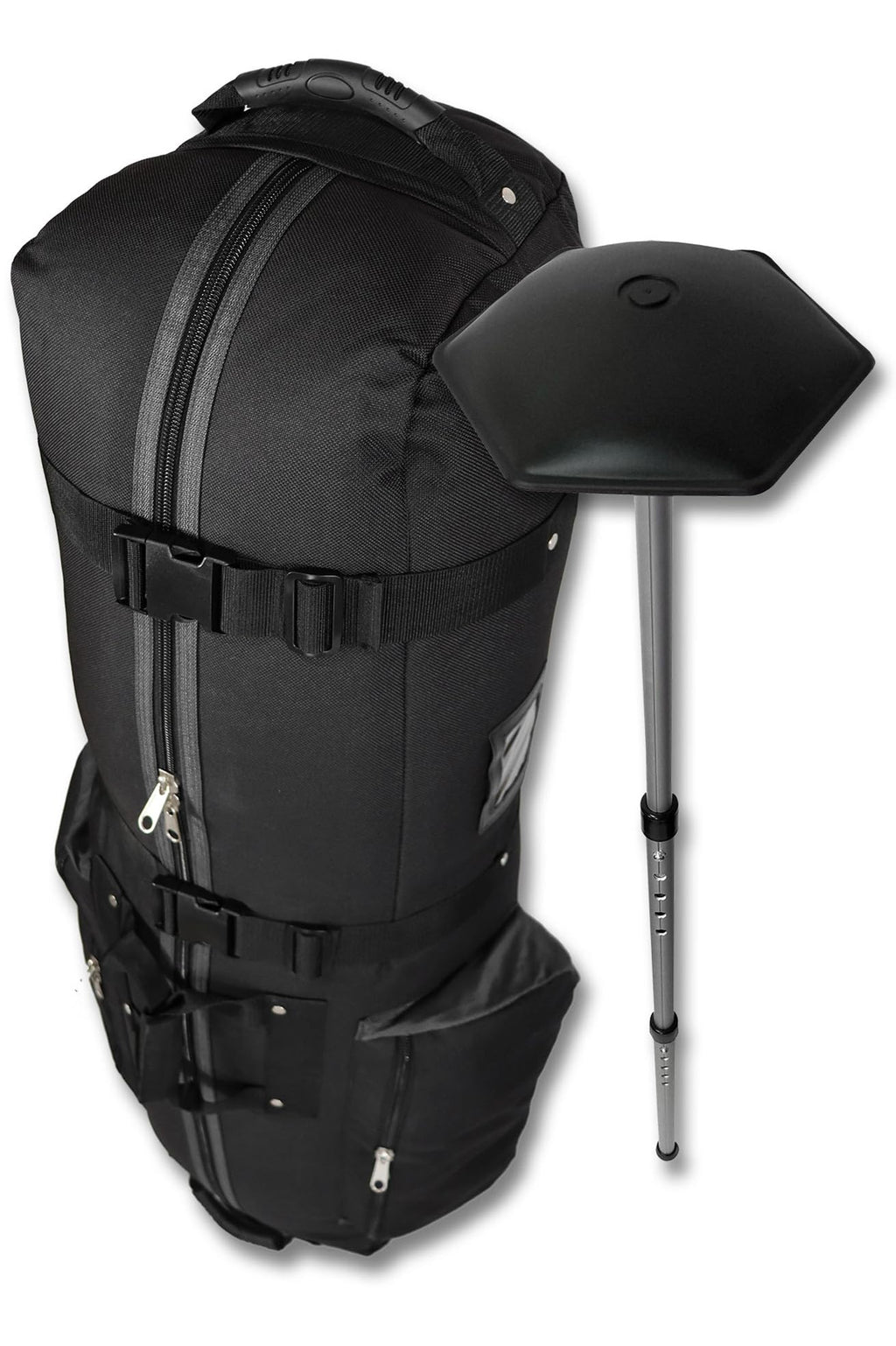 Caddydaddy Golf Cdycon2Gp Constrictor Grey With North Pole Golf Bag Travel Cover, Black/Grey