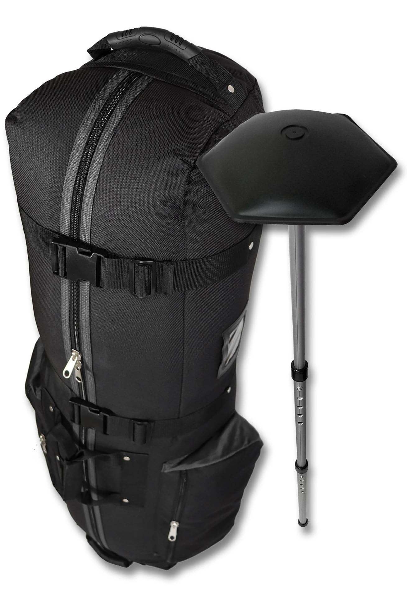 Caddydaddy Golf Cdycon2Gp Constrictor Grey With North Pole Golf Bag Travel Cover, Black/Grey