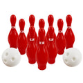 4E'S Novelty Valentines Day Bowling Game Set - 10 Red Pins, 2 Balls, Indoor/Outdoor Backyard Carnival Game, Classroom Valentine'