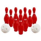4E'S Novelty Valentines Day Bowling Game Set - 10 Red Pins, 2 Balls, Indoor/Outdoor Backyard Carnival Game, Classroom Valentine'