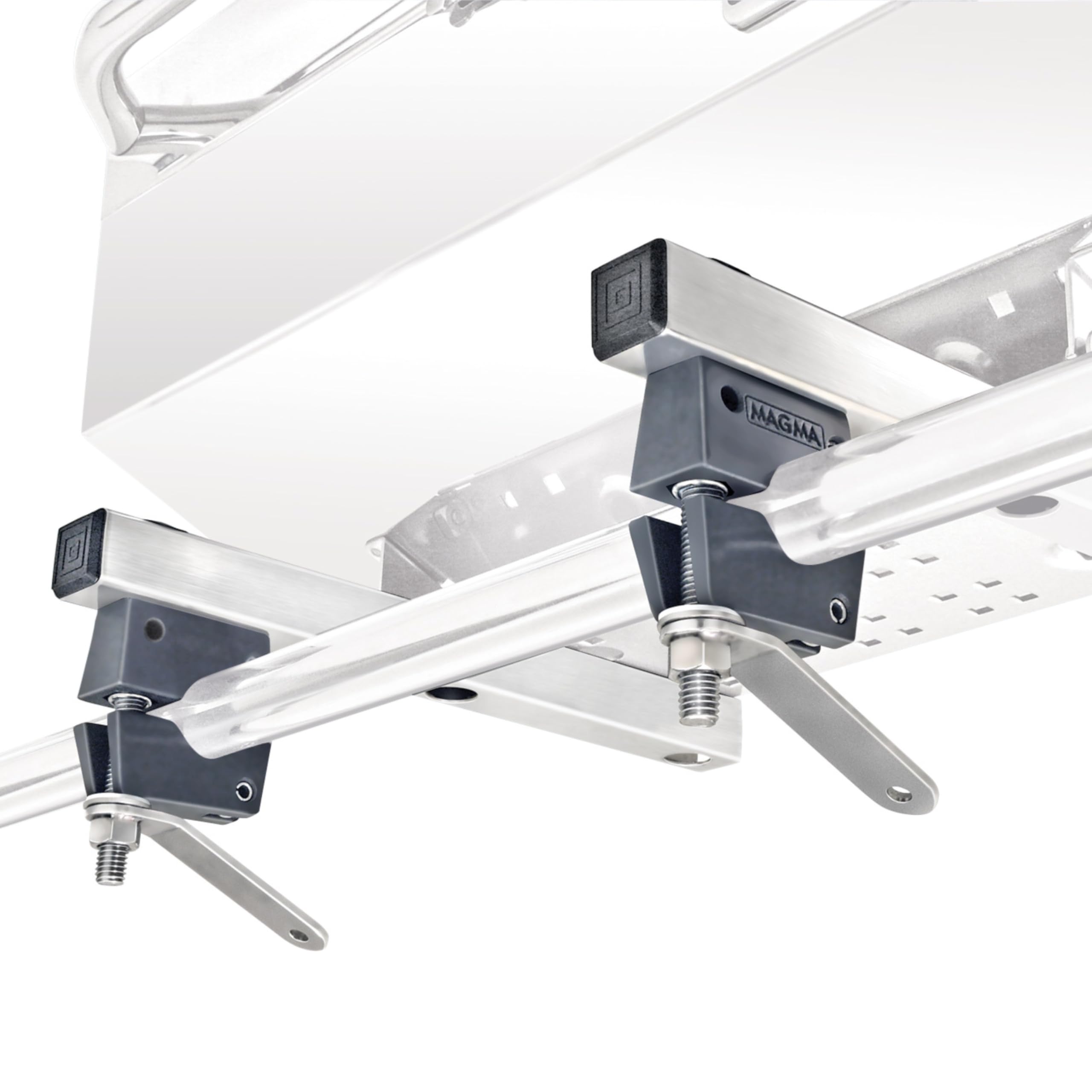 MAGMA Products, T10-680, Dual Extended Horizontal Round Rail Mount, 1 Rails, Multi, One Size
