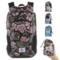 4Monster Hiking Daypack,Water Resistant Lightweight Packable Backpack for Travel Camping Outdoor (Flower Pink, 24L)