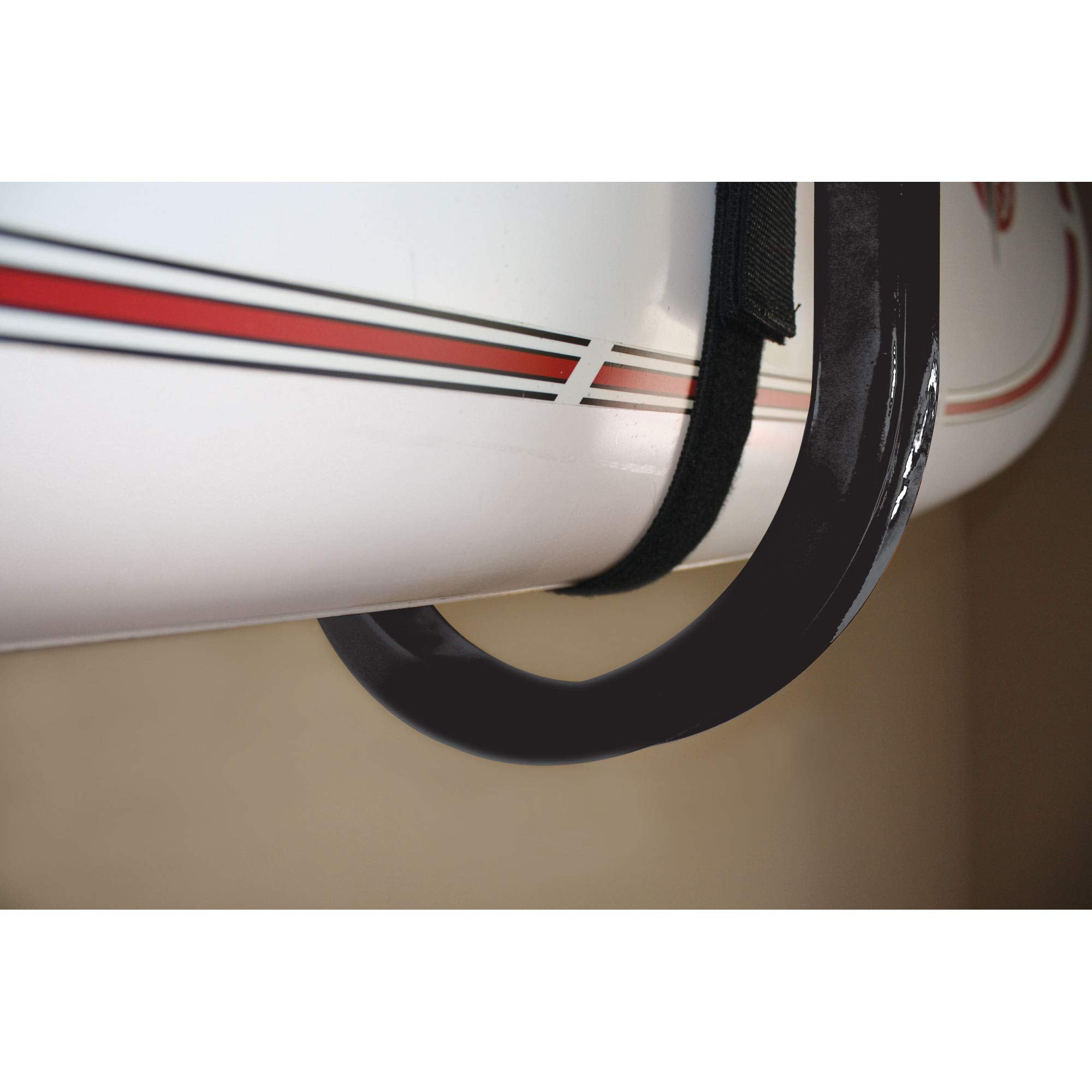 Suspenz Sup Wall Storage Rack, Stand Up Paddle Board And Surfboard Holder/Hook With Safety Straps, Black (12-0105)