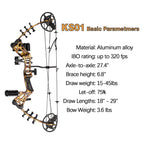 Wuxlisty Youth Compound Bow Set 15-45 Lbs For Teens And Beginner, Package With Archery Hunting Equipment, 3 Pin Sight, Max Speed