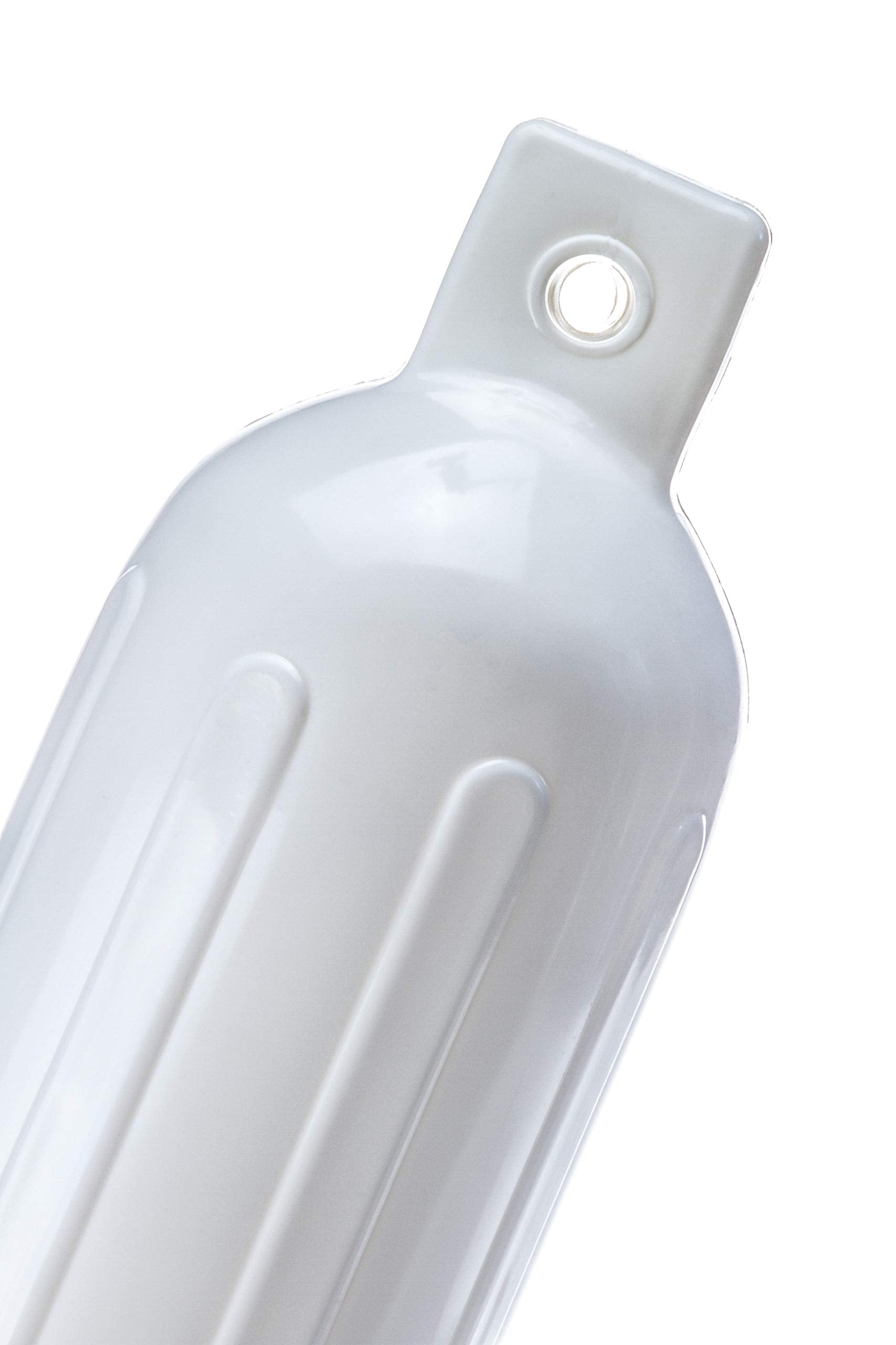 Seachoice Twin Eye Ribbed Boat Fender, White, 5-1/2 In. X 20 In.