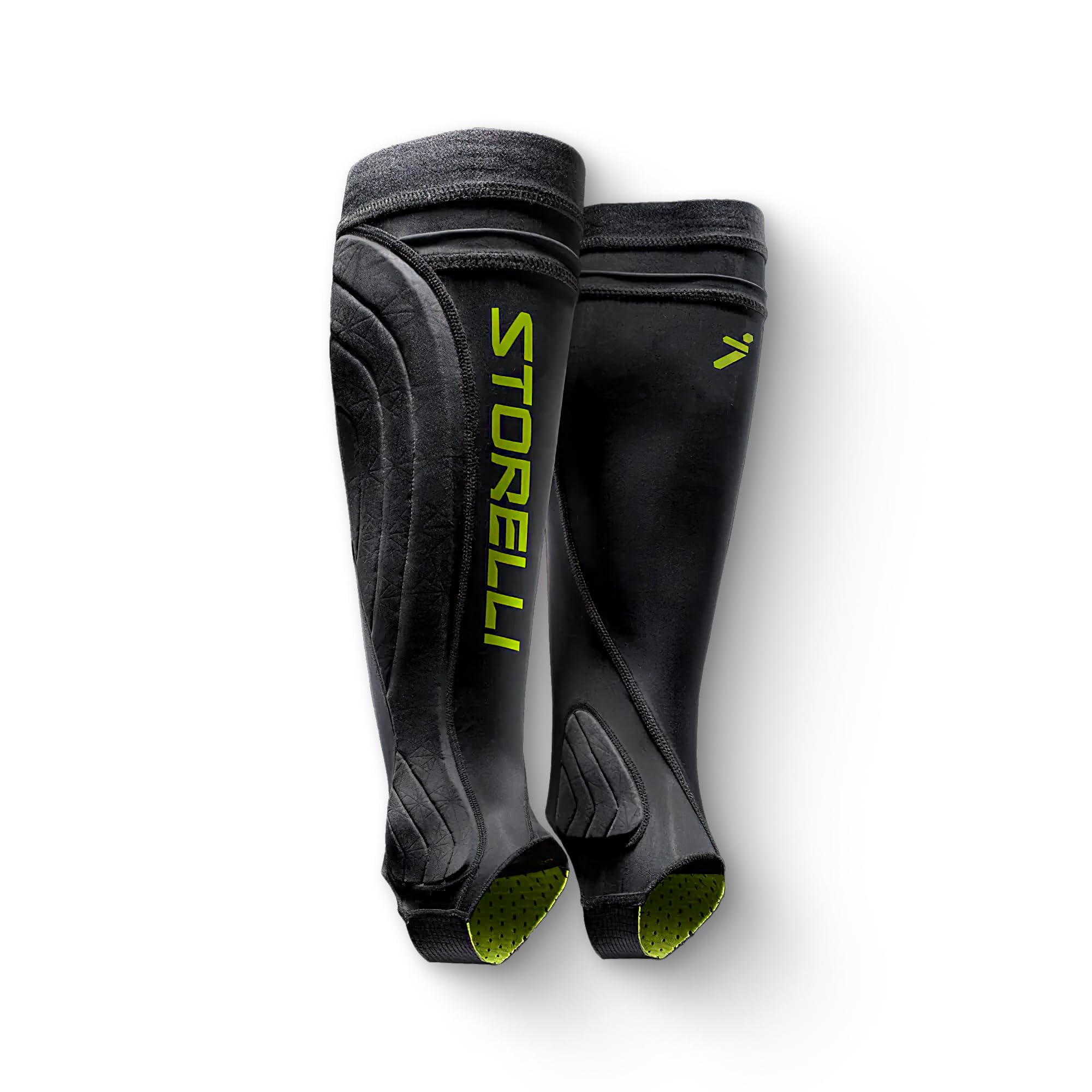 Storelli Bodyshield Leg Guards  Protective Soccer Shin Guard Holders  Enhanced Lower Leg And Ankle Protection Youth Small  Black