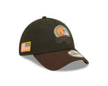 New Era Men'S Black/Brown Cleveland Browns 2022 Salute To Service 39Thirty Flex Hat, Large-X-Large
