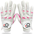 Amy Sport Womens Golf Glove Pair Both Hands Golf Gloves Women Right Handed Golfer Left Hand Ladies Rain Grip All Weather Pink Si