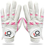 Amy Sport Womens Golf Glove Pair Both Hands Golf Gloves Women Right Handed Golfer Left Hand Ladies Rain Grip All Weather Pink Si
