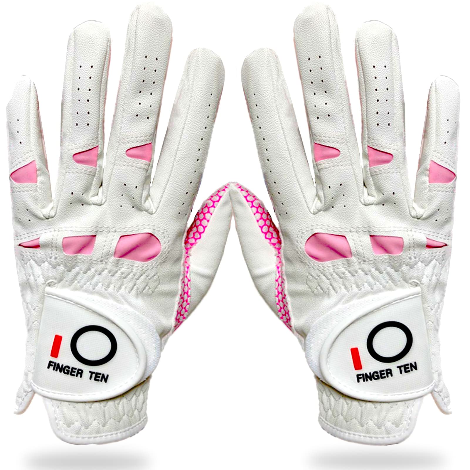 Amy Sport Womens Golf Glove Pair Both Hands Golf Gloves Women Right Handed Golfer Left Hand Ladies Rain Grip All Weather Pink Si