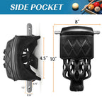 Moyansuper Billiard Pool Table Pockets Heavy Duty Pu Leather Billiard Pockets Set Of 6,Including 4 Corner Pockets And 2 Side Poc