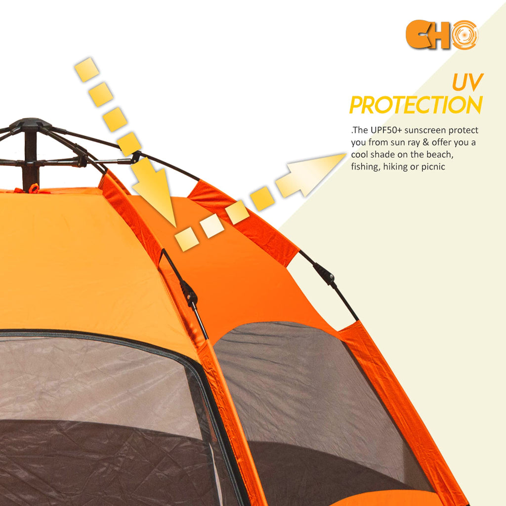 Instant Pop Up Tent Family Camping Tent Portable Light Weight Tents Automatic Easy Setup Tent Waterproof Windproof Backpack Tent