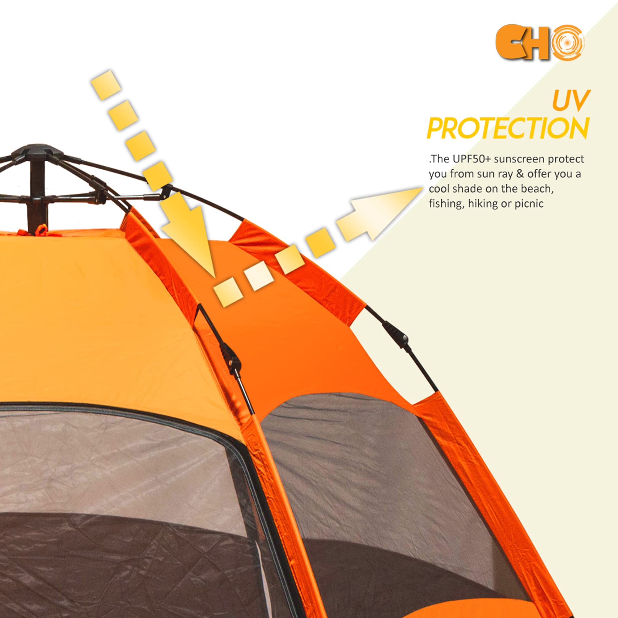 Instant Pop Up Tent Family Camping Tent Portable Light Weight Tents Automatic Easy Setup Tent Waterproof Windproof Backpack Tent