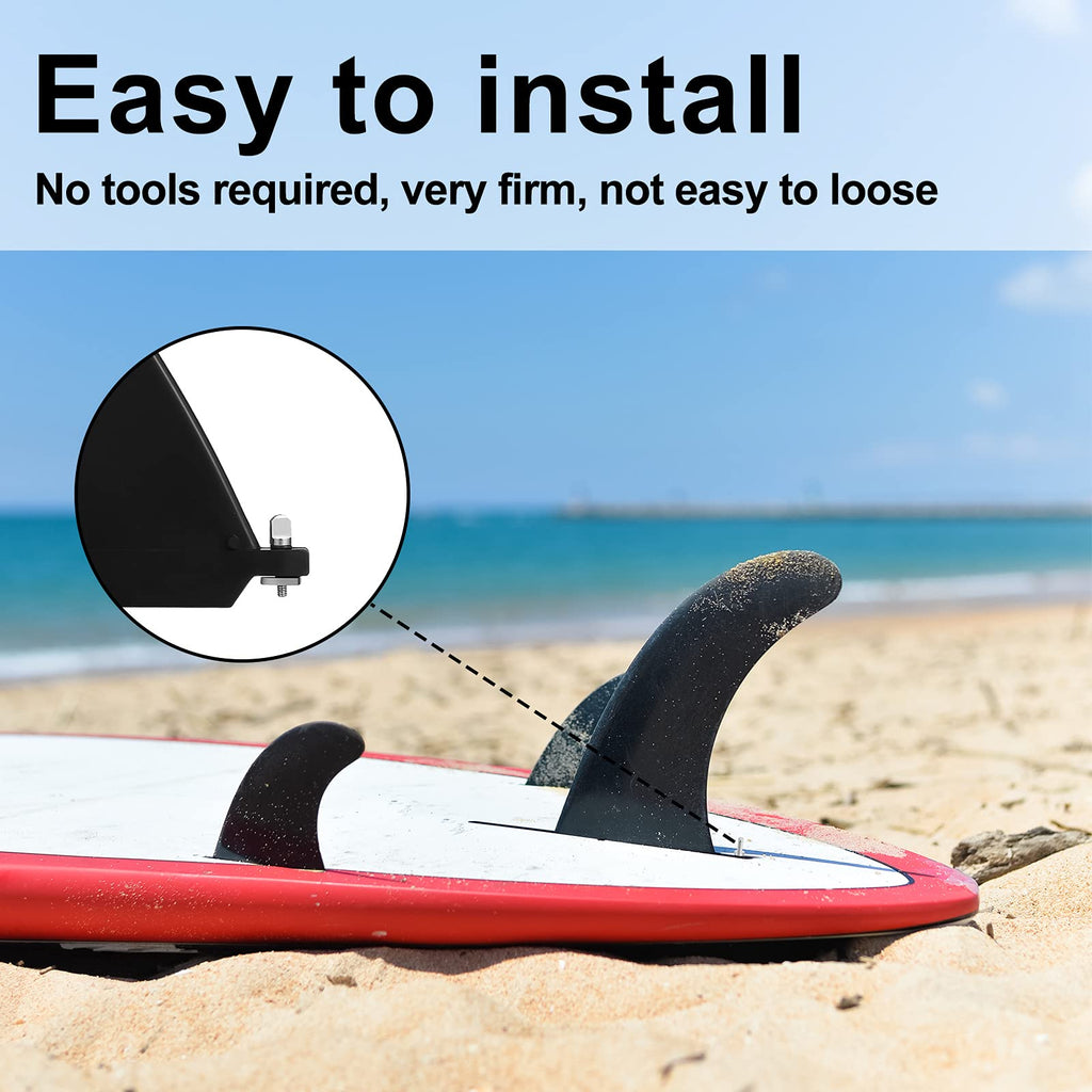 Ferraycle 6 Pieces Surfing Accessories No Tool Stainless Steel Fin Screw Thumb Fin Screw For Men Women Surfboard Surf Longboard