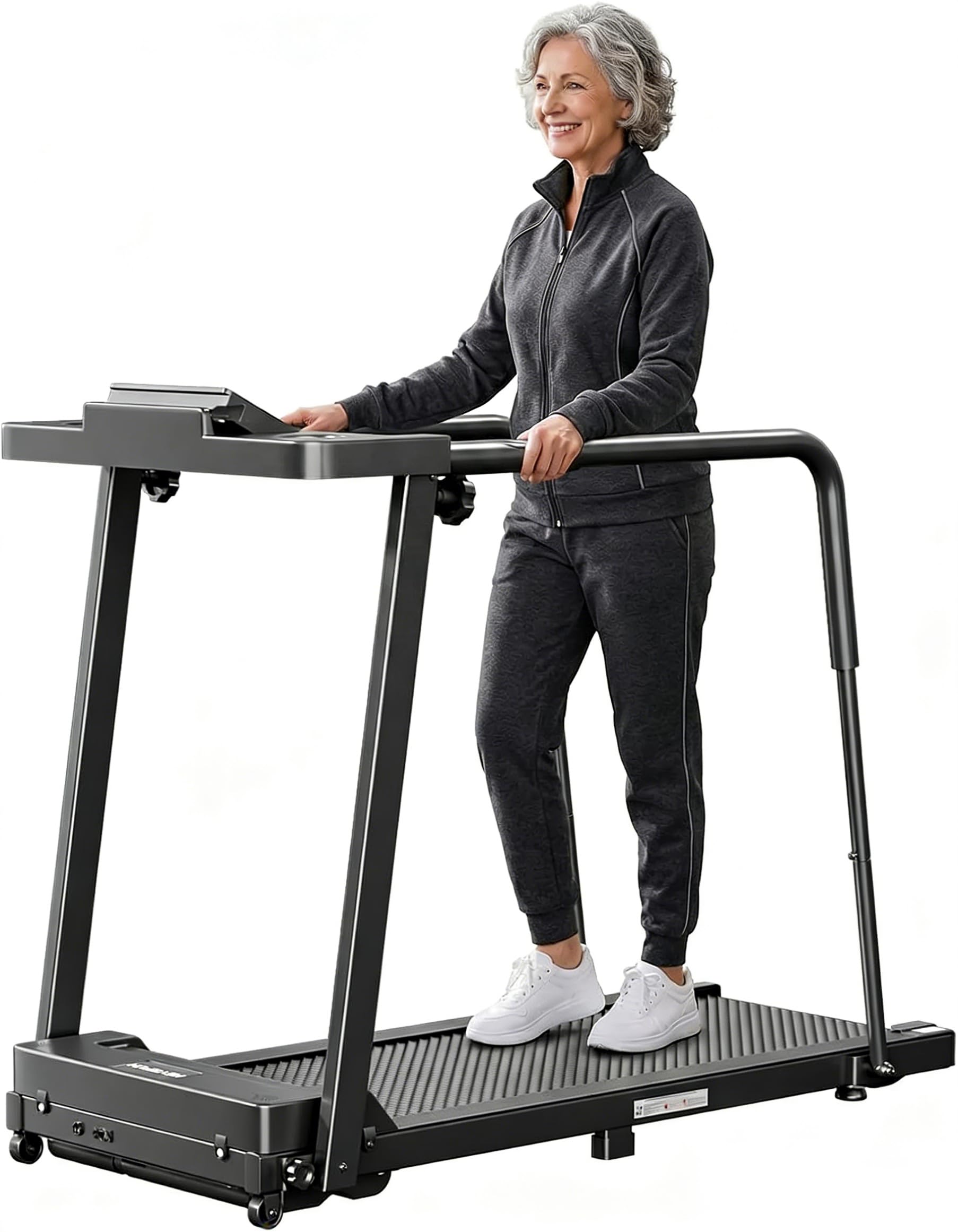 Juturna Walking Treadmill for Seniors, Treadmills for Home with Holder for Phone & Cup,Walking Pad with Handle Bar, 3.0 HP Walki