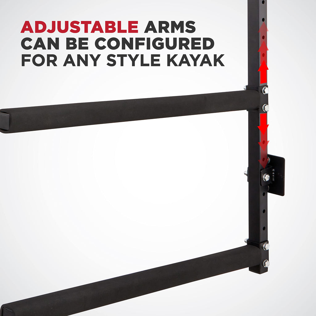 Raxgo Wall Kayak Storage Rack, Heavy Duty Wall Mounted Garage Kayak Storage Hooks For Kayaks, Sup, Canoe & Paddleboard, For Indo
