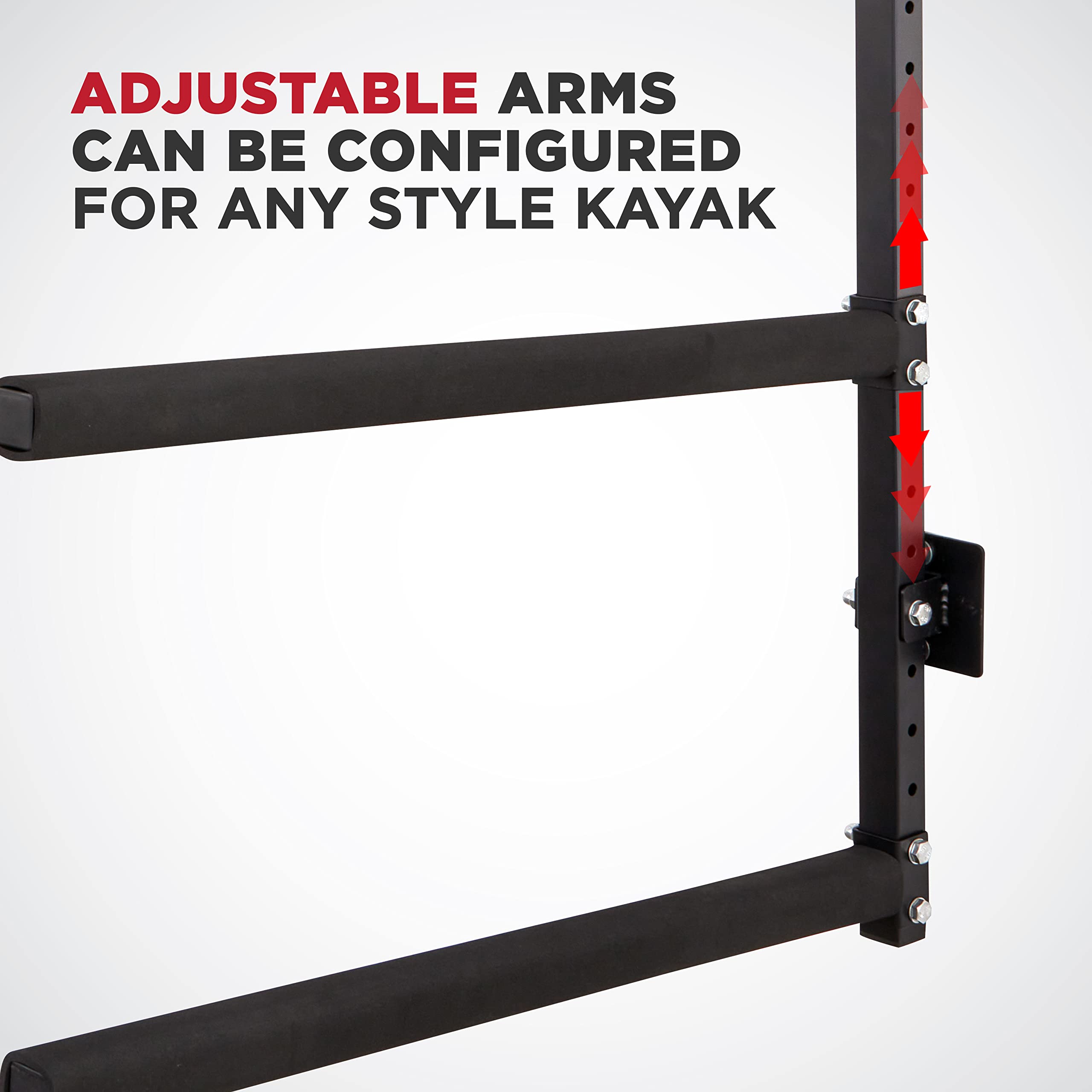 Raxgo Wall Kayak Storage Rack, Heavy Duty Wall Mounted Garage Kayak Storage Hooks For Kayaks, Sup, Canoe & Paddleboard, For Indo