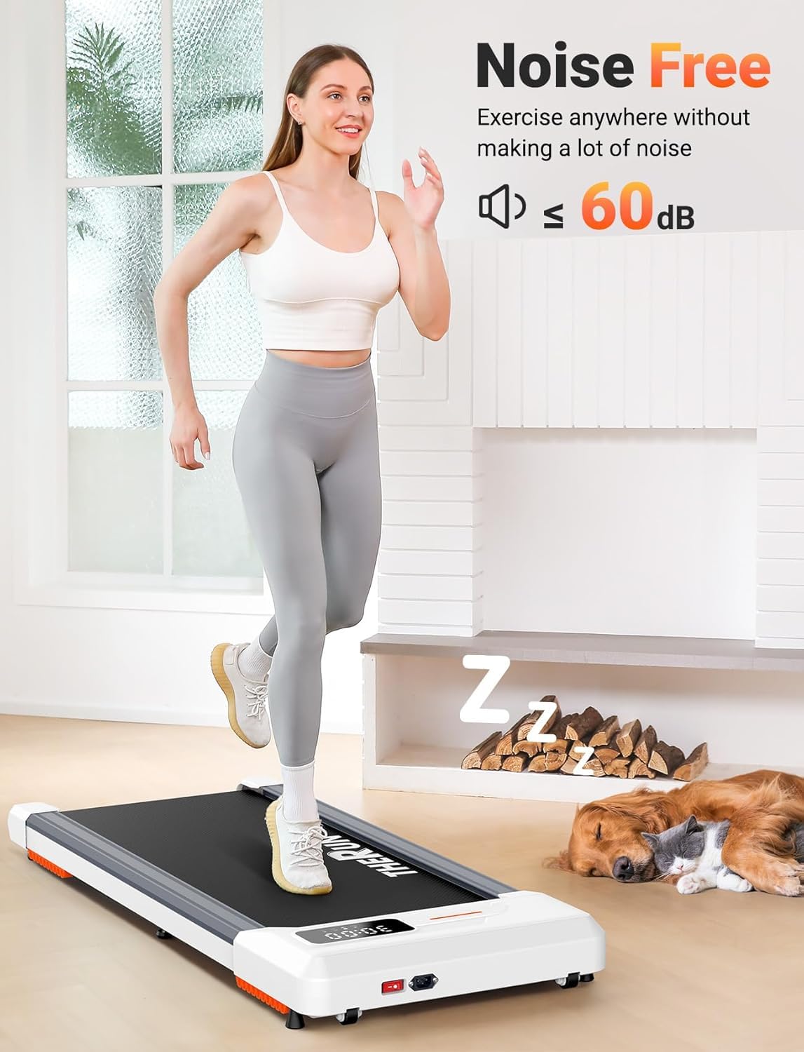 Therun Walking Pad, Under Desk Treadmill 2.5 Hp With Remote Control For Jogging And Walking, Widen Running Belt Portable 265Lbs